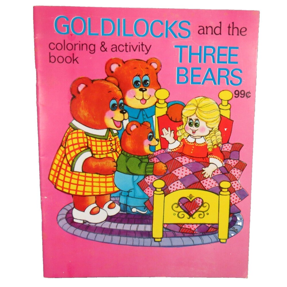 VTG Landoll Goldilocks and The Three Bears Coloring & Activity Book 1988